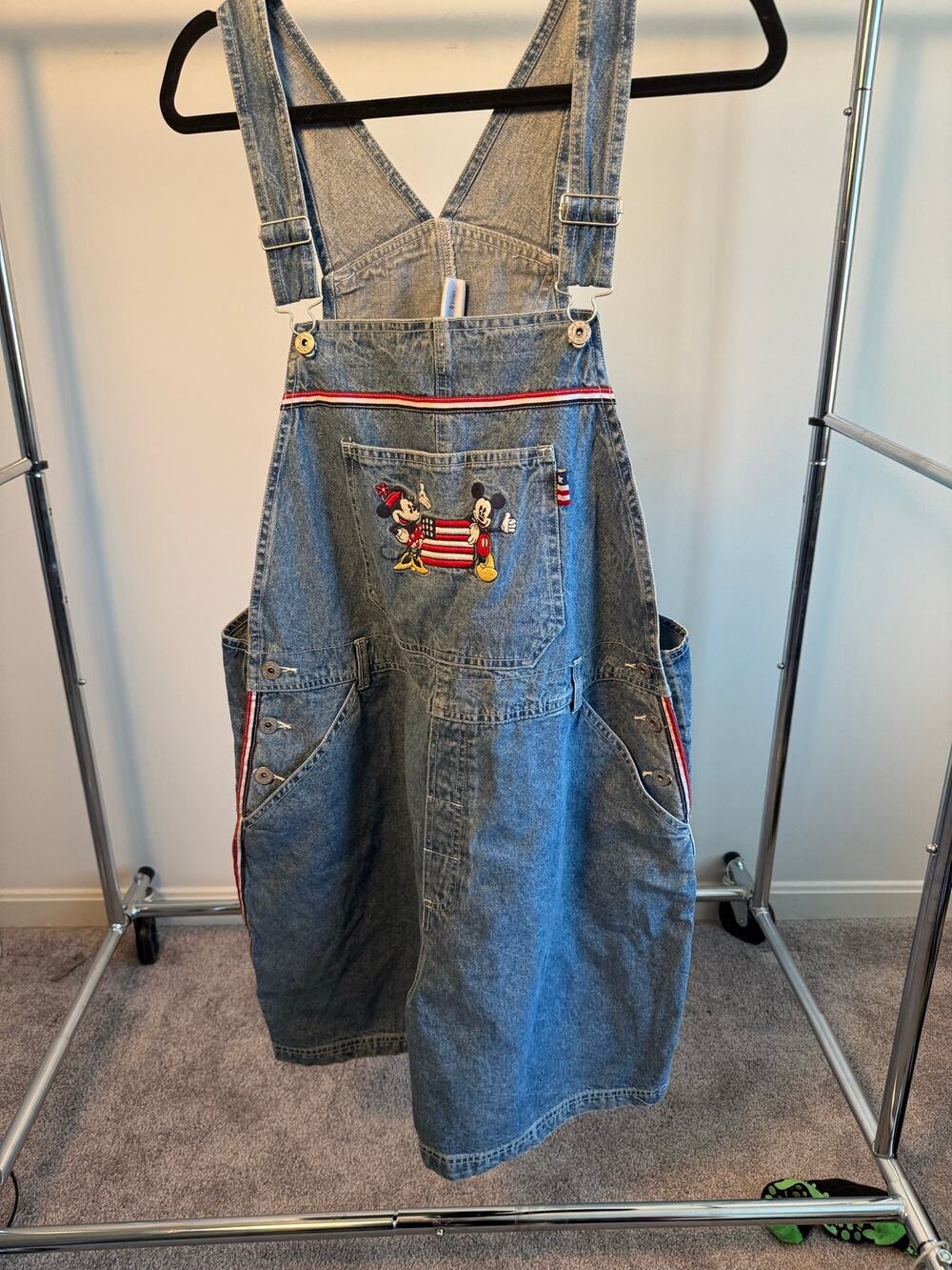 Vintage Disney Plus Mickey and Minnie short Overalls size 20W